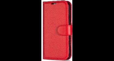 Hoesje Geschikt voor Apple iPhone 17 Air/Wallet case /iphone 17 Air hoesje/iphone 17 Air case / book case Portemonnee kaarthouder/ magneetflipje/ kleur Rood