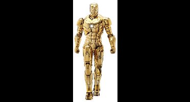 Hot Toys Iron Man Movie Masterpiece Diecast Action Figure 1/6 Iron Man Mark III (Gold Color Version) Hot Toys Exclusive 33 cm Action Figuur