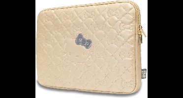 Hello Kitty sleeve geschikt voor MacBook Air 13'' (M2/M3)/MacBook Pro/MacBook Pro/MacBook/MacBook/MacBook Pro/MacBook Pro/MacBook - Goud - Kunstleer