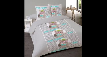 2-Persoonsdekbedovertrek katoen Chaton 240x220 met 2 kussenslopen 65x65