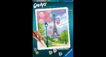 Ravensburger CreArt Spring in Paris - Schilderen op nummer voor volwassenen - Hobbypakket