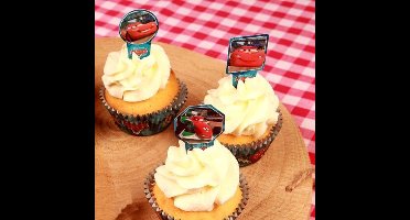 Stor Papieren Cupcake Toppers Cars pk/24