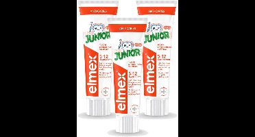 3 x Elmex - Tandpasta - Junior - (5-12 jaar) - Tooth Strengthening- 75 ml - Bulkverpakking - 3 stuks