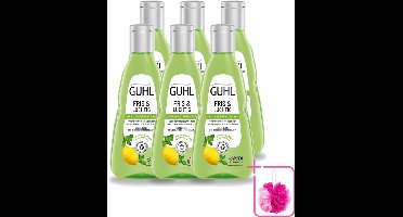 6 x Guhl - Shampoo - Fris & Luchtig - 250 ml - Bulkverpakking - Fris haar - Luchtig haar