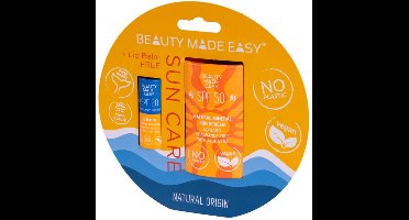 Beauty Made Easy Sun Care Promo Pack 1 stuks - voor alle huidtypen, vegan, dierproefvrij, zonder microplastics, voor gezicht en lichaam
