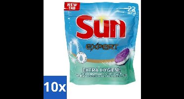 10 x Sun Expert - Extra Hygiëne - Vaatwastabletten - 22 Tabletten - Vaatwastabletten - Hygiëne - Vaatwasser - Reiniging - Kalk