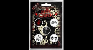 Alice Cooper - Eyes Badge/button - Set van 5 - Multicolours