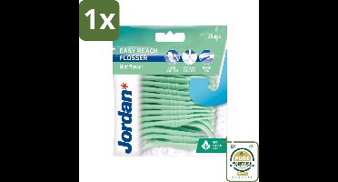 1 x Jordan - Flosser - Easy Reach - Munt Smaak - 25 Ragers- Flosser - Tandenstoker - Munt Smaak - Floss - Tanden Reinigen