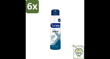Sanex – Deodorant Spray – Men 72H Active Control – 200 ml - Voordeelverpakking - 6 stuks - Huidbescherming - 72 uur bescherming