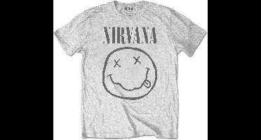 Nirvana - Happy Face Kinder T-shirt - Kids tm 14 jaar - Grijs
