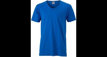 Daiber Heren Slim Fit V Hals T-Shirt (Kobaltblauw)