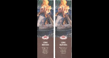 Fancy Flames BBQ/Barbecue lucifers - 90x - lange lucifers - 28 cm