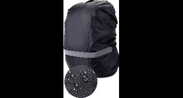 Regenhoes Rugzak Waterdicht - Reflecterende Backpack Hoes - 30 t/m 40 L - Zwart