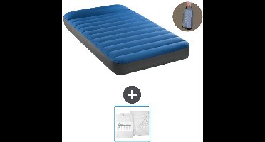 Intex Luchtbed - 1-Persoons - 99 x 191 x 22 cm - Blauw - Inclusief pomp en Hoeslaken