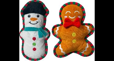 Happy Pet Squeaky Sneeuwpop En Peperkoekman