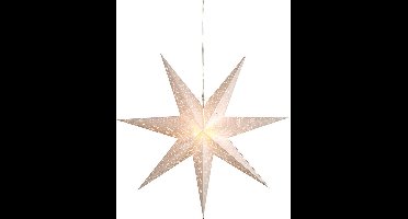 Best Season Papierster Dot 100 cm - Wit, Met E14 Fitting en Kabel, Sfeervolle Kerstdecoratie voor Binnen, Perfect voor Raam, Wand, Tafel of Boom, Ideaal voor Feestdagen en Warme Winterse Sfeer