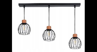 Hanglamp Loft Metaal Draad Kula 3xE27 Zwart