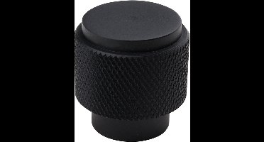 Lavuzo Kastknop Ribbel Zwart 20x25 mm | Per stuk