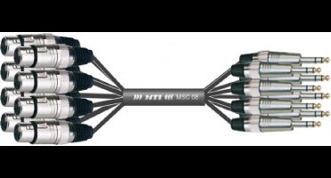 MUSIC STORE Studio Multicore/Eco 8/XLR-Kl. 3m / XLR female > jack sym - Analoge multicore kabel