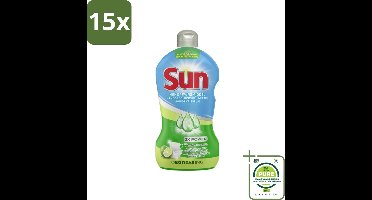 15 x Sun - Handafwasmiddel - Degreasing - Limoen - 450 ml - Grootverpakking - Handafwasmiddel - Vaatwas - Afwasmiddel - Ontvetter - Limoen