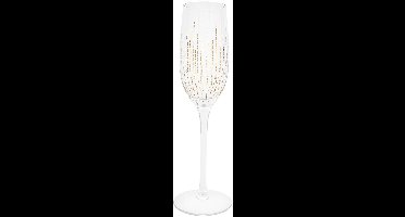 Lot de 4 flûtes à champagne Lunis 21cl doré