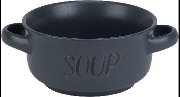 Cosy&Trendy Soepkom 'Soup' - 46 cl - Antraciet - Set-4