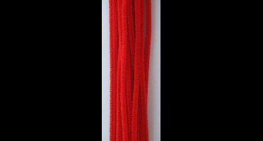 Chenille rood 6 milimeter x 30 centimeter 20st