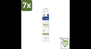 7 x Sanex - Deodorant Spray - Zero% Normal Skin - Zonder Toevoegingen - 200 ml - Grootverpakking - Sanex Deodorant - Deodorant Spray - Natuurlijke Deodorant - Aluminiumvrij Deodorant - Alcoholvrij Deodorant