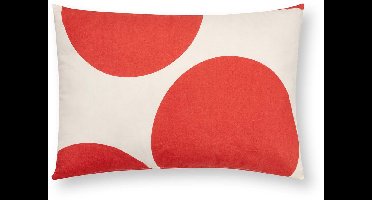 vtwonen Sierkussen - Stippen - Kussen voor de Woonkamer - Rood - 50x70cm