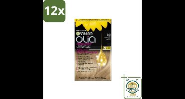 Garnier - Olia 9 - Haarkleuring - Zeer Lichtblond - Zonder Ammoniak - Intense Langhoudende Kleur - Voordeelverpakking - 12 stuks - Olia - Garnier