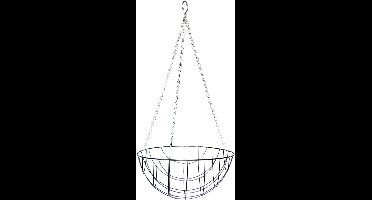 Esschert Design Hanging basket zwart - Esschert Design Hanging basket zwart - M