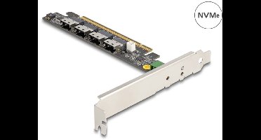 Delock PCI Express x16 Card to 4 x internal SFF-8654 4i NVMe - Bifurcation