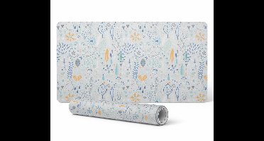 Antislip bureauonderlegger met verfijnd natuurpatroon, 90x45 cm