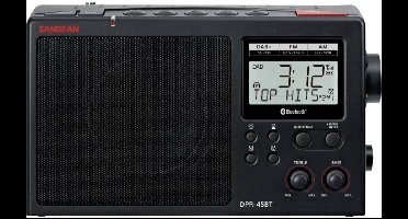 Sangean Radio DAB+, AM, FM DAB+, Bluetooth Zwart