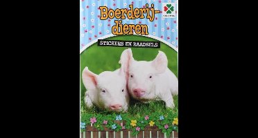 Tactic Selecta Boerderijdieren Sticker Doeboek - Stickerboek met Kleurplaten en Activiteiten - 32 Pagina's - Vanaf 3 Jaar