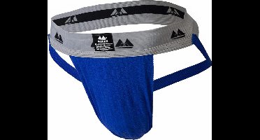MM Sports Original Edition Swimmer/Jogger Jockstrap 2 inch Blue - MAAT XL - Heren Ondergoed - Jockstrap voor Man - Mannen Jock