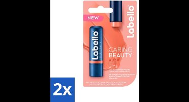 2 x Labello – CLippenbalsem – aring Beauty Nude – 6 ml - Lippenbalsem - Rode Lippenbalsem - Verzorgende Lippenbalsem - Hydraatende Lippenbalsem - Natuurlijke Lippenbalsem