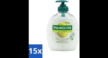 15 x Palmolive Naturals - Handzeep - Melk & Olijf - 300 ml - Handzeep Melk En Olijf - Natuurlijke Handzeep - Melkproteïnen Handzeep - Olijfextract Handzeep - Handzeep Voor Huidverzorging
