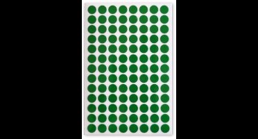 Soho Etiketten Rond 8 Mm Papier Groen 3 Vellen á 104 Stuks