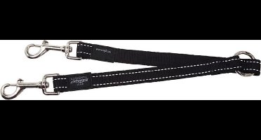 Rogz For Dogs Fanbelt Hondenriem Splitter - 20 mm x 33 cm - Zwart