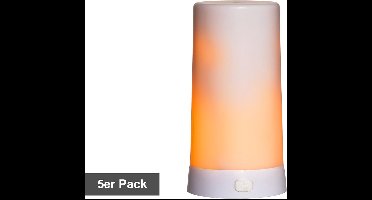 Star Trading LED tafelkaars 'Diner', uitbreidingsset zonder micro USB oplaadkabel, 5 stuks, wit