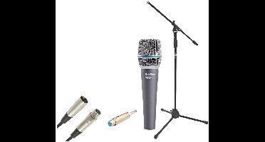 SubZero Beta Dynamische Instrumentmicrofoon met Kabel en Microfoonstandaard