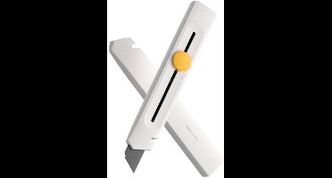 HOTO - Afbreekmes - Veiligheidsmes - Box Cutter - Uitschuifmes - Werkmes - Verpakking Opener - Kartonmes - Wit