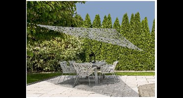 MaxxGarden Camouflage schaduwdoek - driehoek zonnezeil - 3,6 x 3,6 m - Grijs