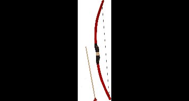 Houten Pijl En Boog 100 cm rood