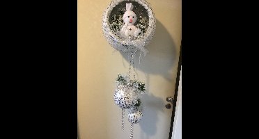 Decoratieve Kersthanger met 2 sneeuwpopjes en ballen