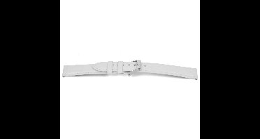 Horlogeband H508 Croco Wit Zilver 22x20 mm