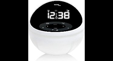 Technoline WT 500 - Wekkerradio - Digitaal - Kleur verandering - 12/24 - 2 alarmen - FM-radio - Wit