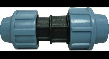 Unidelta Verloopkoppeling PP 40 mm x 25 mm knel 16bar zwart/blauw DVGW/KIWA/WRAS