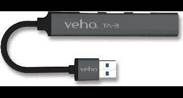 4-poorts USB-A Mini-hub | Veho TA-3